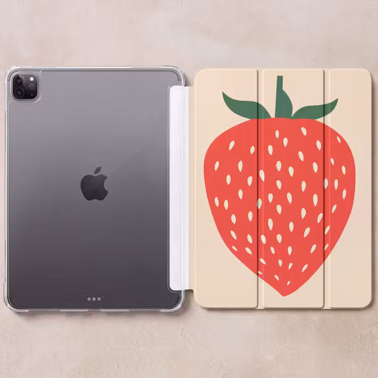 iPad-Hülle - Erdbeere - Rot - Modern - Boho — 6