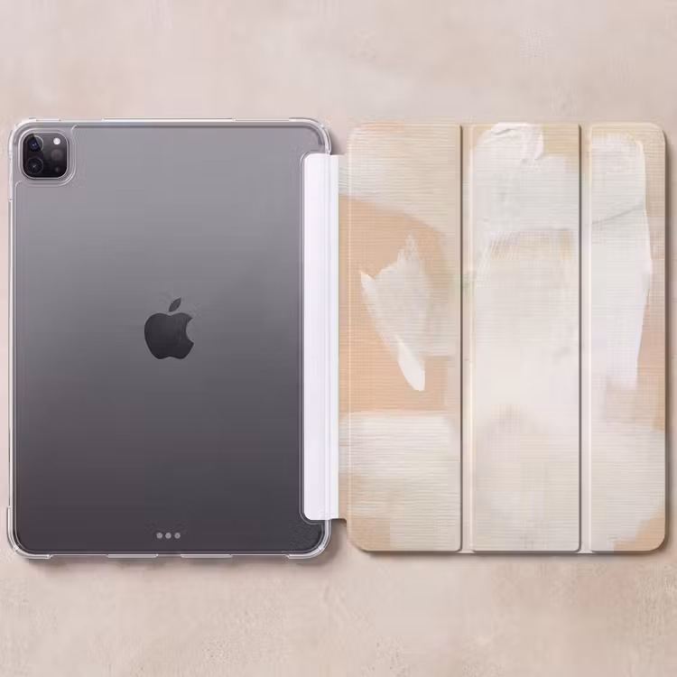 iPad-Hülle - Kunst - Weiß - Beige - Modern — 6