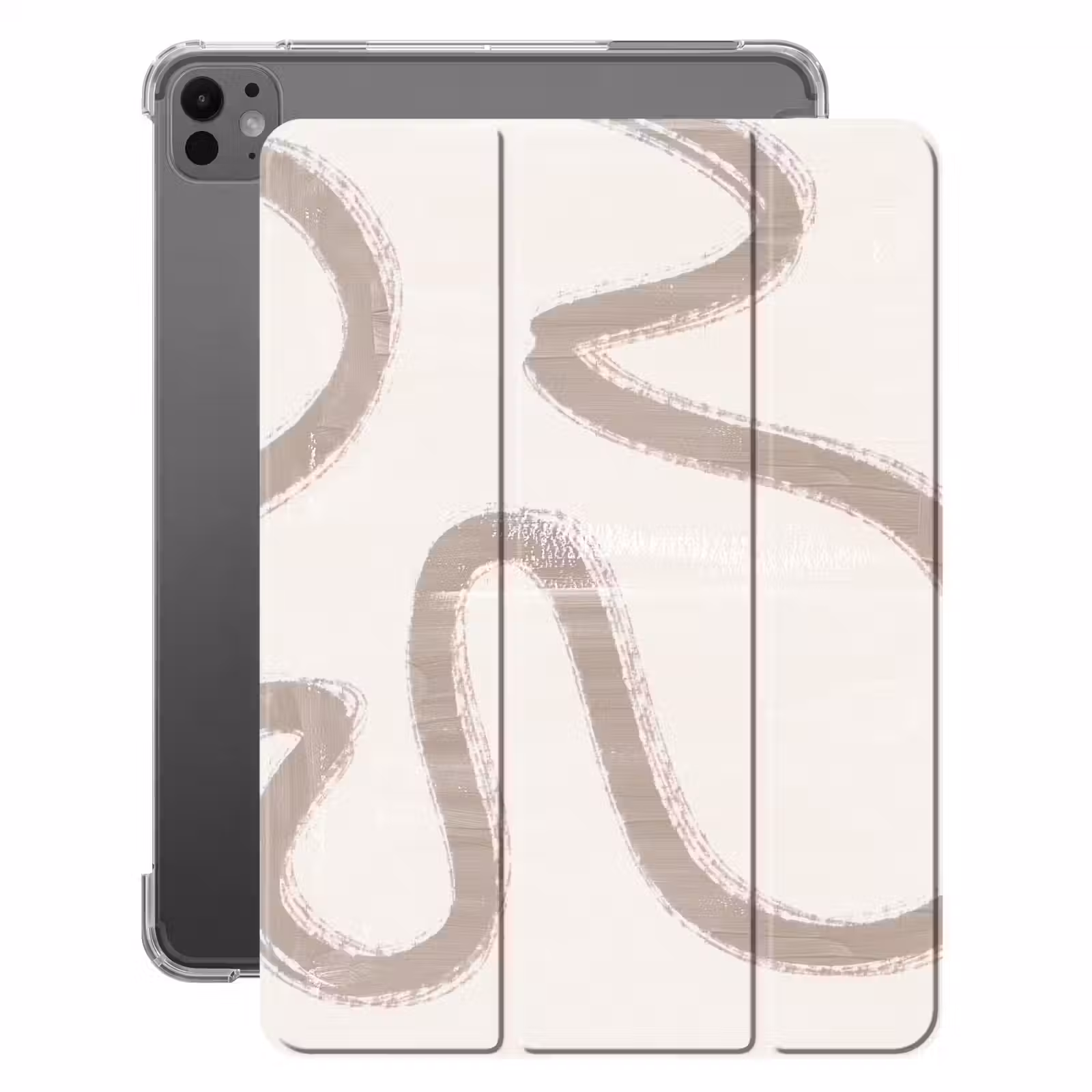 iPad-Hülle - Moderne Kunst - Beige - Abstrakt — 1