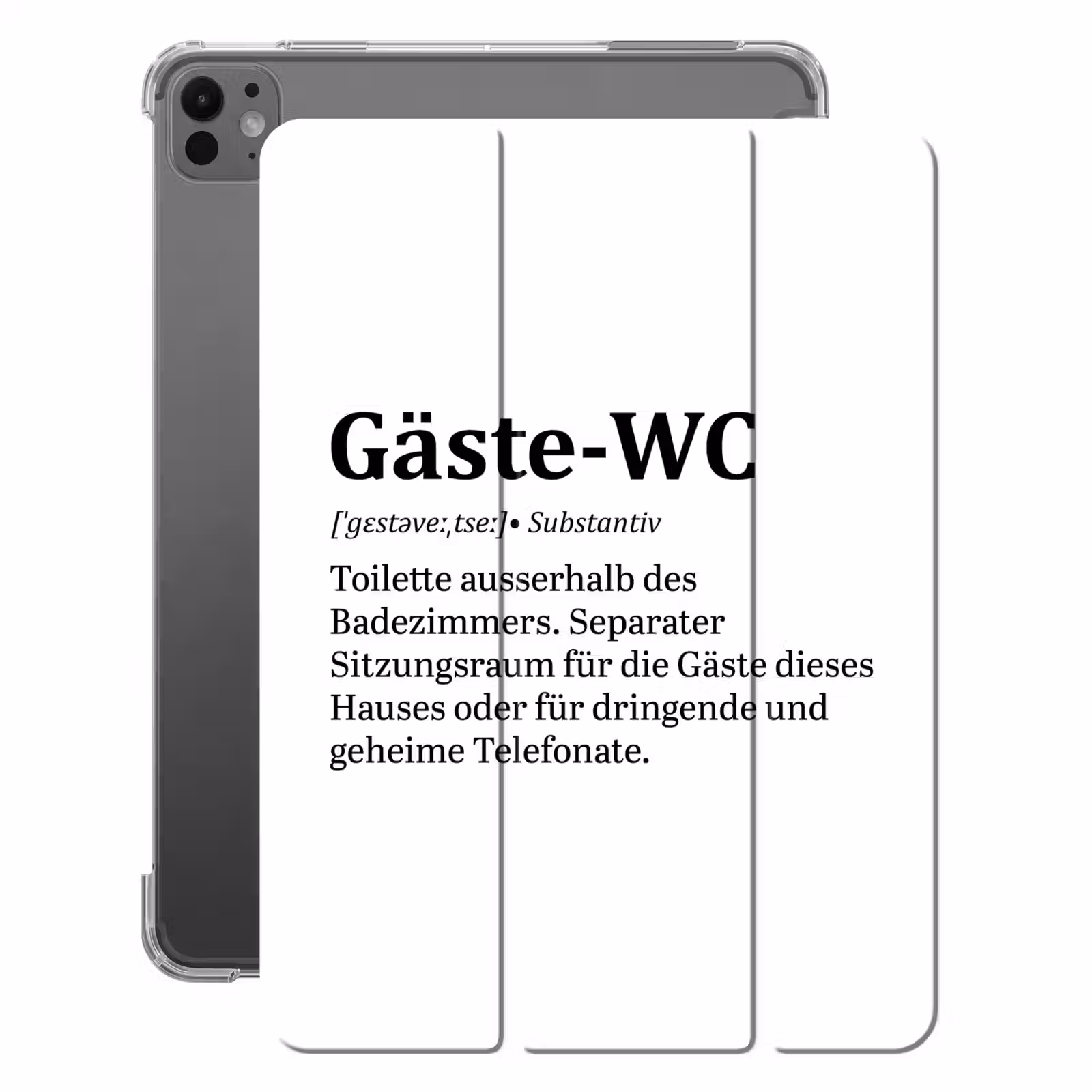 iPad-Hülle - Zitat - Definition - Gästetoilette - Weiß — 1