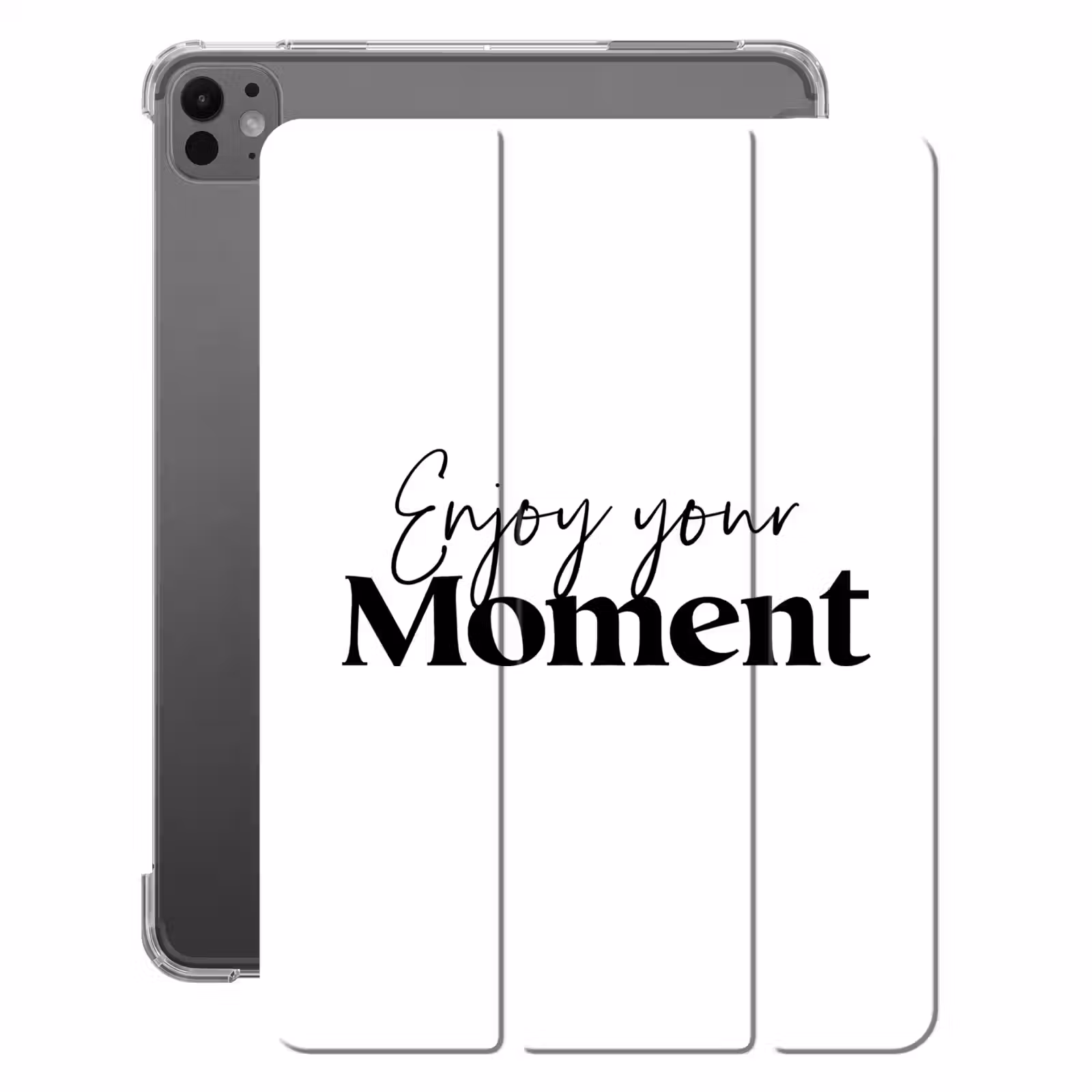 iPad-Hülle - Zitate - Genieße den Augenblick - Weiß - Sprichwort — 1