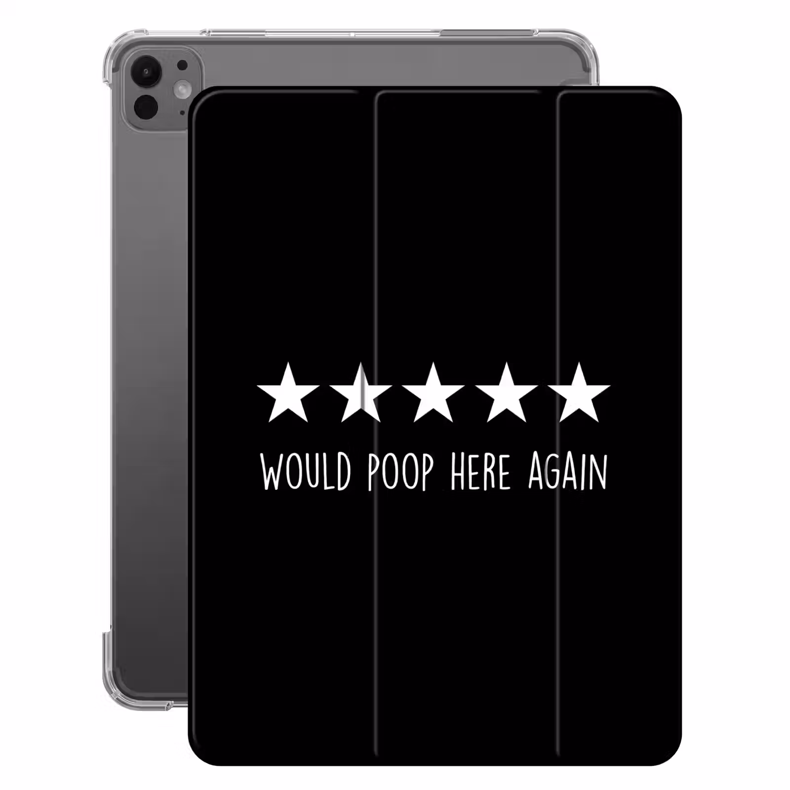 iPad-Hülle - Zitate - Würde hier wieder kacken - Humor - Schwarz - Sprichwort — 1
