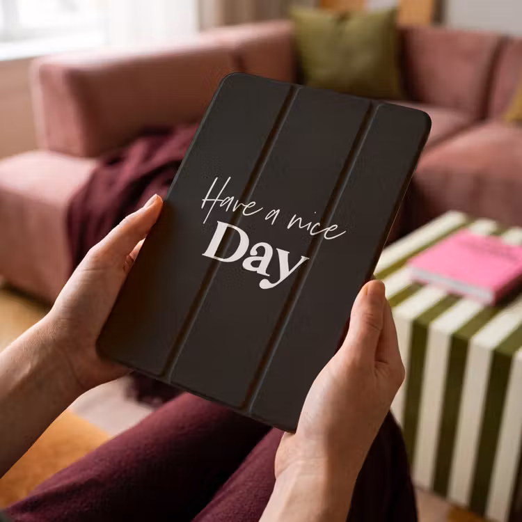 iPad-Hülle - Schönen Tag noch - Zitate - Schwarz - Sprichwörter — 4