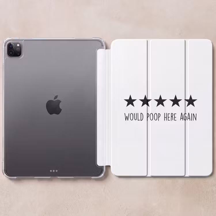 iPad-Hülle - Sprichwörter - Würde hier wieder kacken - Schwarz - Zitat — 6