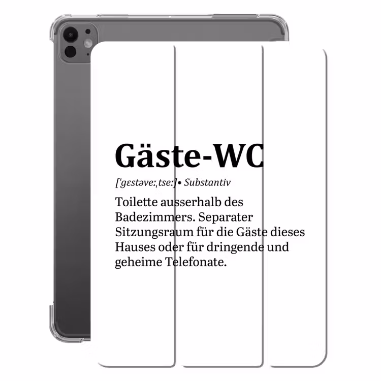 iPad-Hülle - Zitat - Definition - Gästetoilette - Weiß — 1