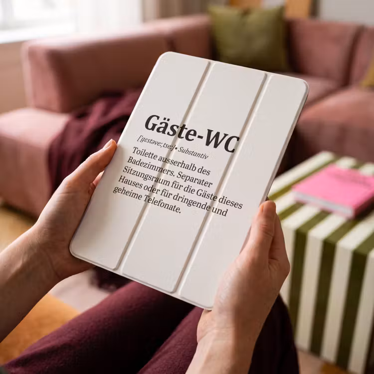 iPad-Hülle - Zitat - Definition - Gästetoilette - Weiß — 4