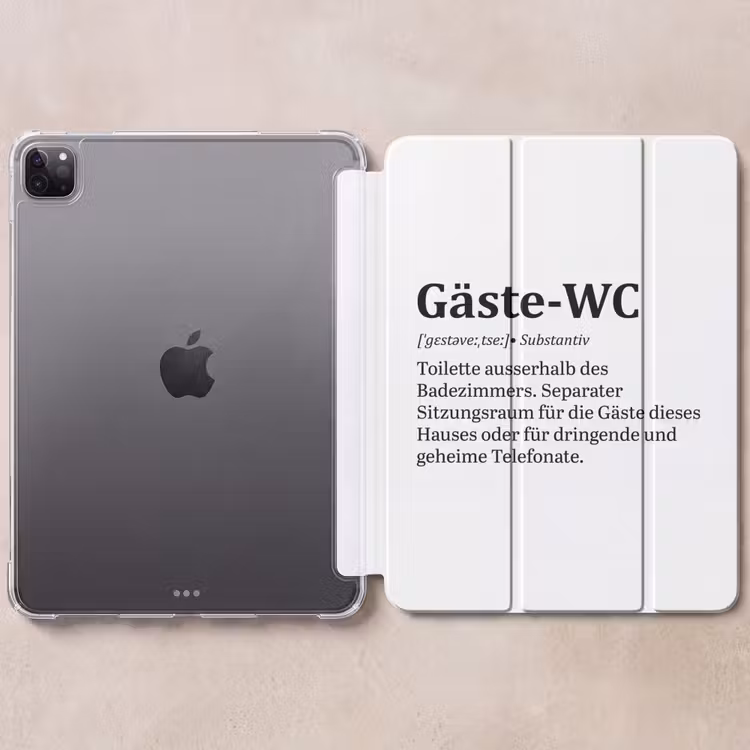 iPad-Hülle - Zitat - Definition - Gästetoilette - Weiß — 6