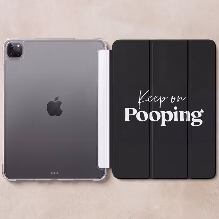 iPad-Hülle - Zitat - Immer weiter kacken - Schwarz - Sprichwörter — 6