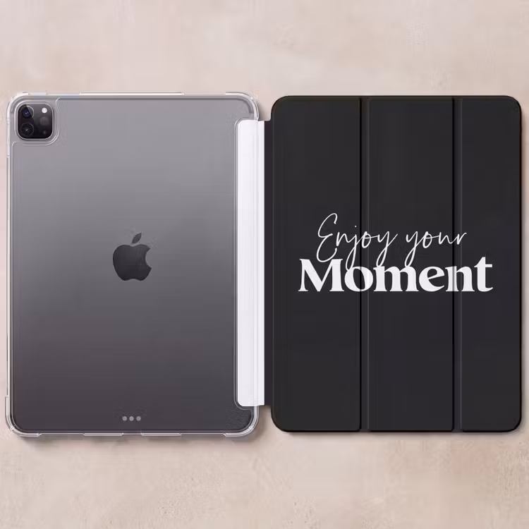 iPad-Hülle - Zitate - Genieße deinen Moment - Sprichwort - Schwarz — 6