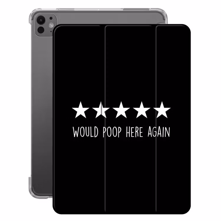 iPad-Hülle - Zitate - Würde hier wieder kacken - Humor - Schwarz - Sprichwort — 1