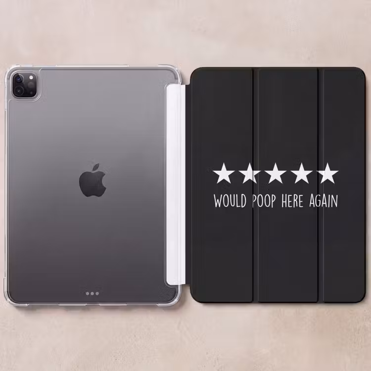 iPad-Hülle - Zitate - Würde hier wieder kacken - Humor - Schwarz - Sprichwort — 6