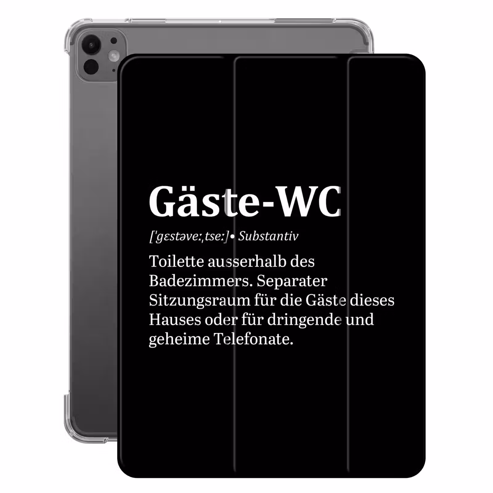 iPad-Hülle - Zitate - Gästetoilette - Definition - Schwarz - Sprichwort — 1