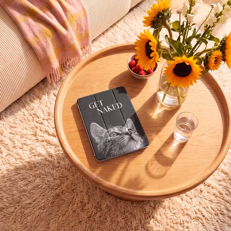 iPad-Hülle - Katze - Tiere - Zitat - Sich ausziehen - Schwarz — 2