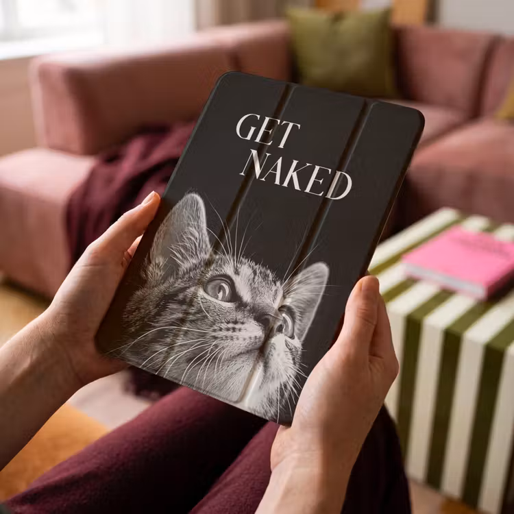 iPad-Hülle - Katze - Tiere - Zitat - Sich ausziehen - Schwarz — 4