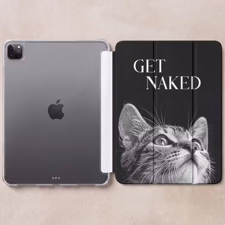 iPad-Hülle - Katze - Tiere - Zitat - Sich ausziehen - Schwarz — 6
