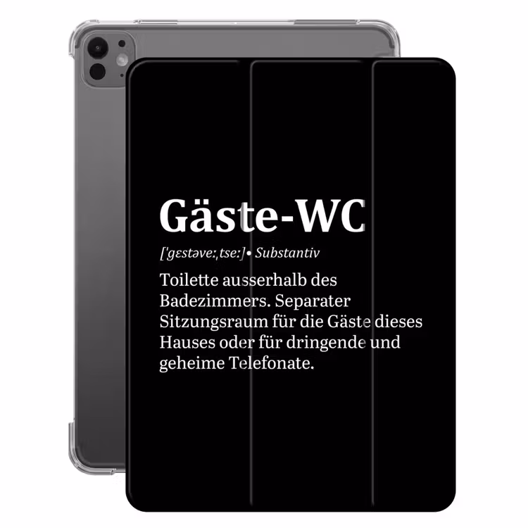 iPad-Hülle - Zitate - Gästetoilette - Definition - Schwarz - Sprichwort — 1