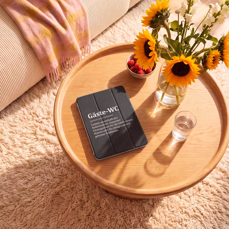 iPad-Hülle - Zitate - Gästetoilette - Definition - Schwarz - Sprichwort — 2