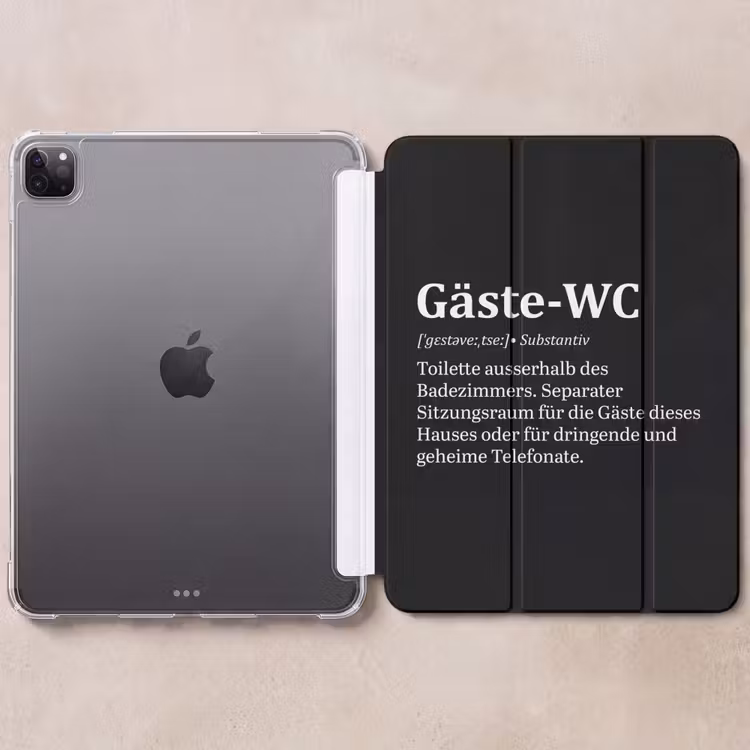 iPad-Hülle - Zitate - Gästetoilette - Definition - Schwarz - Sprichwort — 6