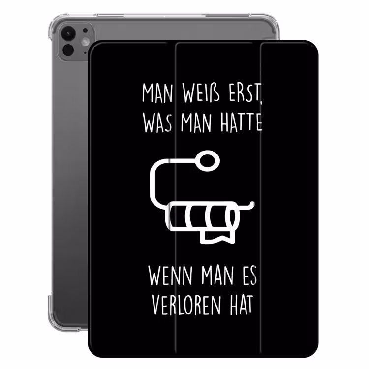 iPad-Hülle - Zitate - Toilettenpapier - Schwarz - Humor — 1