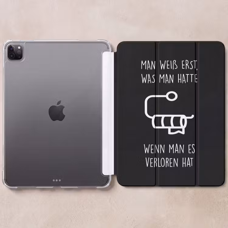 iPad-Hülle - Zitate - Toilettenpapier - Schwarz - Humor — 6
