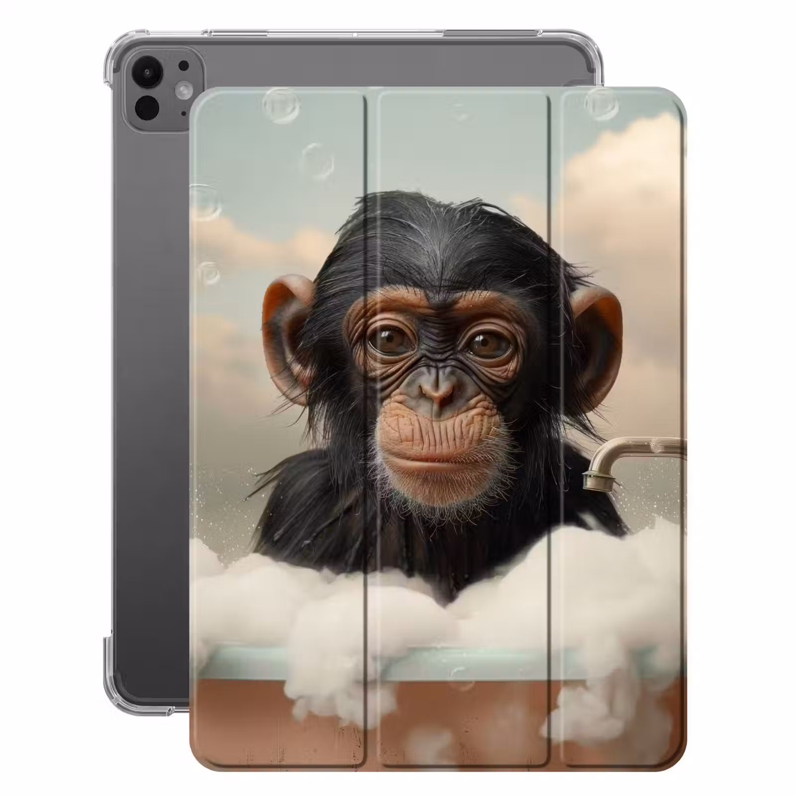 iPad-Hülle - Affe - Tiere - Bad - Schaumstoff — 1