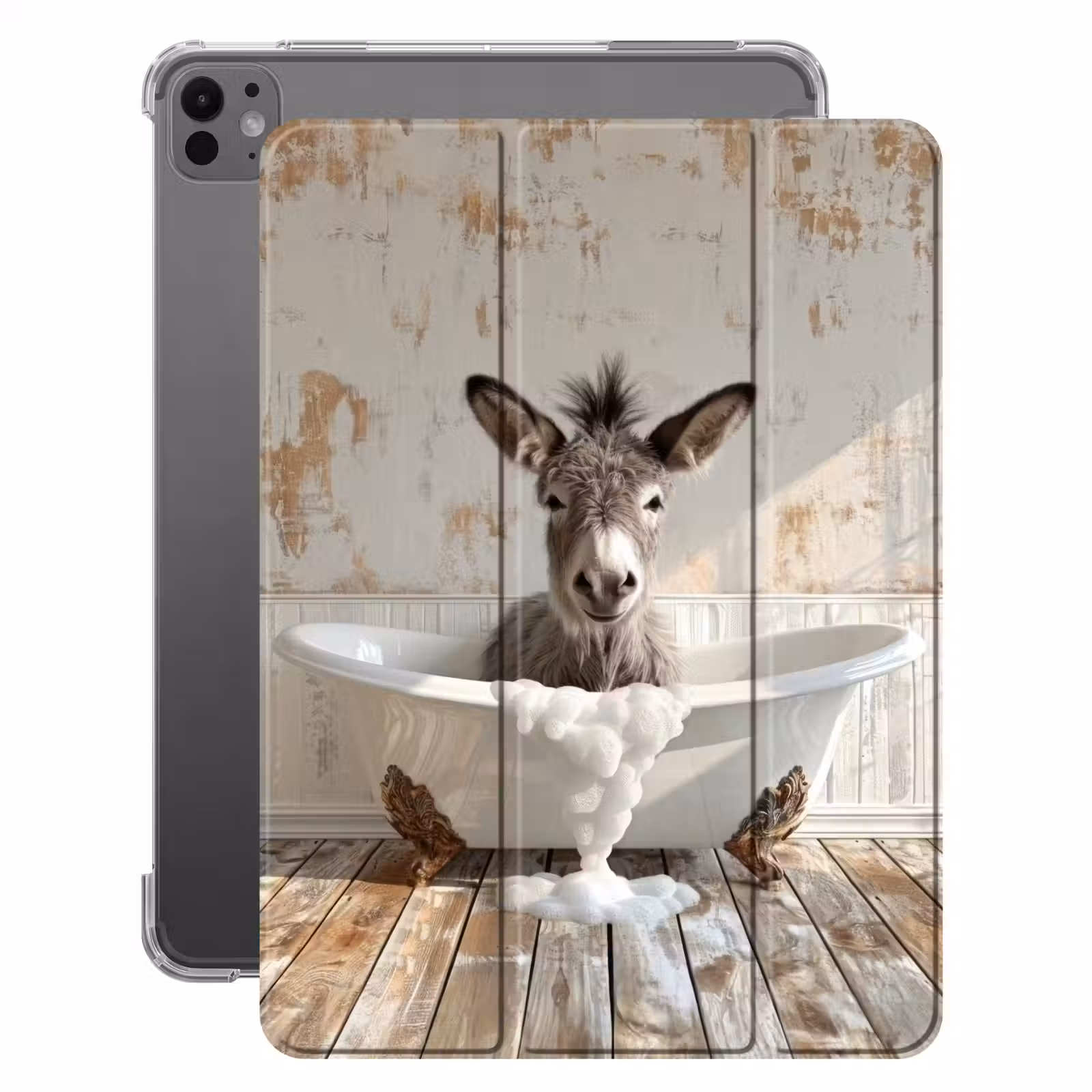 iPad-Hülle - Esel - Tiere - Badewanne - Schaumstoff — 1