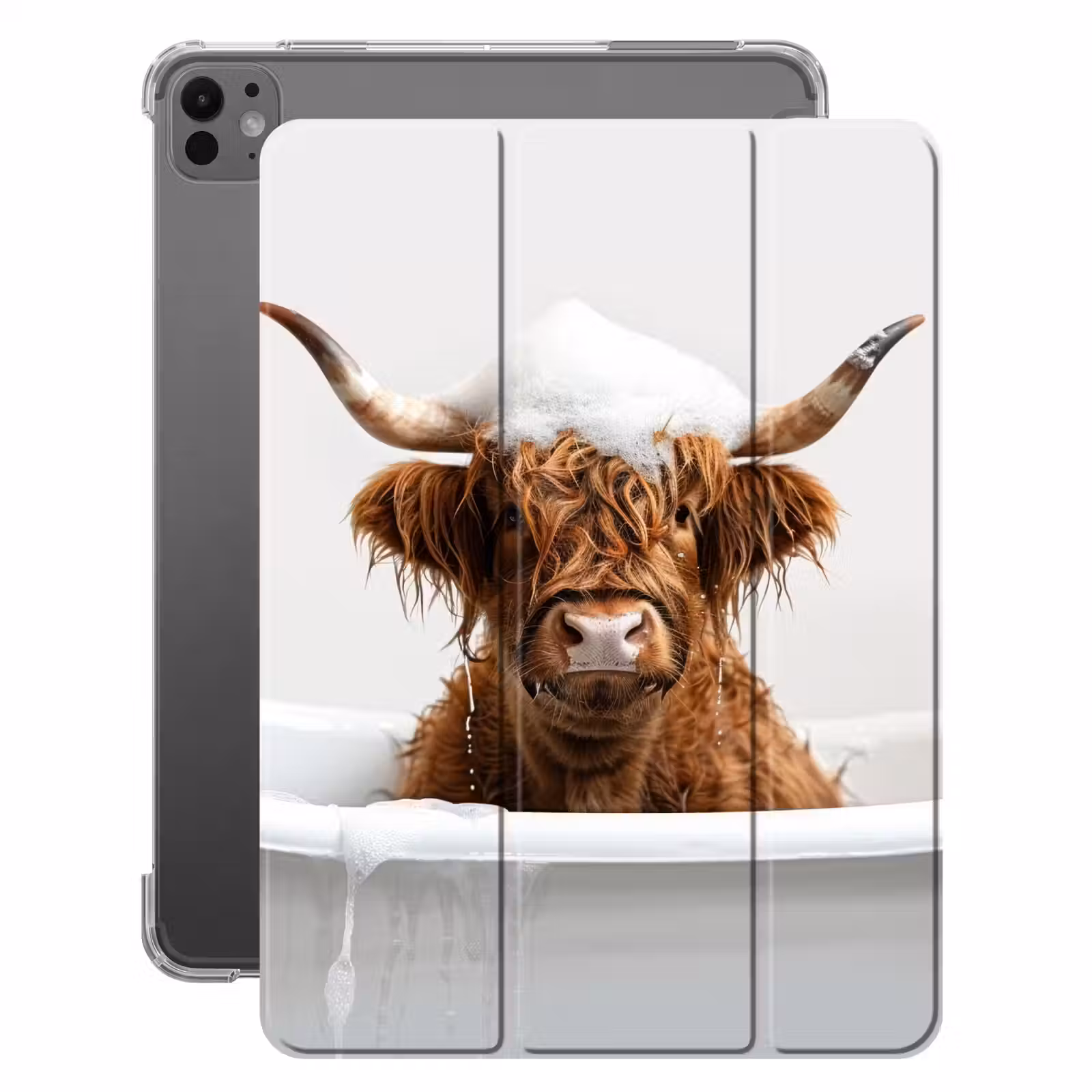 iPad-Hülle - Schottischer Highlander - Bad - Kuh - Tiere - Schaumstoff — 1