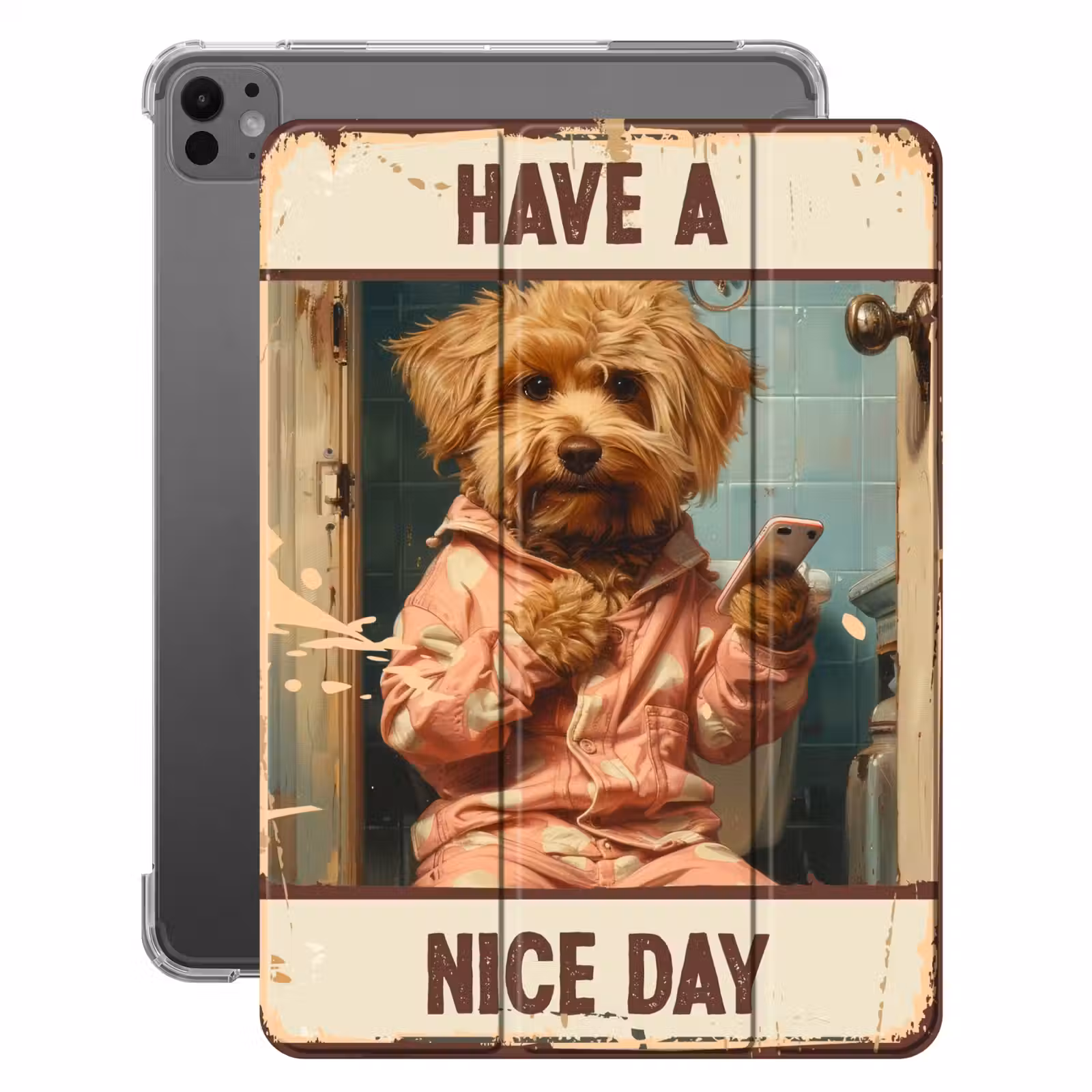iPad-Hülle - Zitate - Hund - Schönen Tag noch - Vintage - Sprichwort — 1