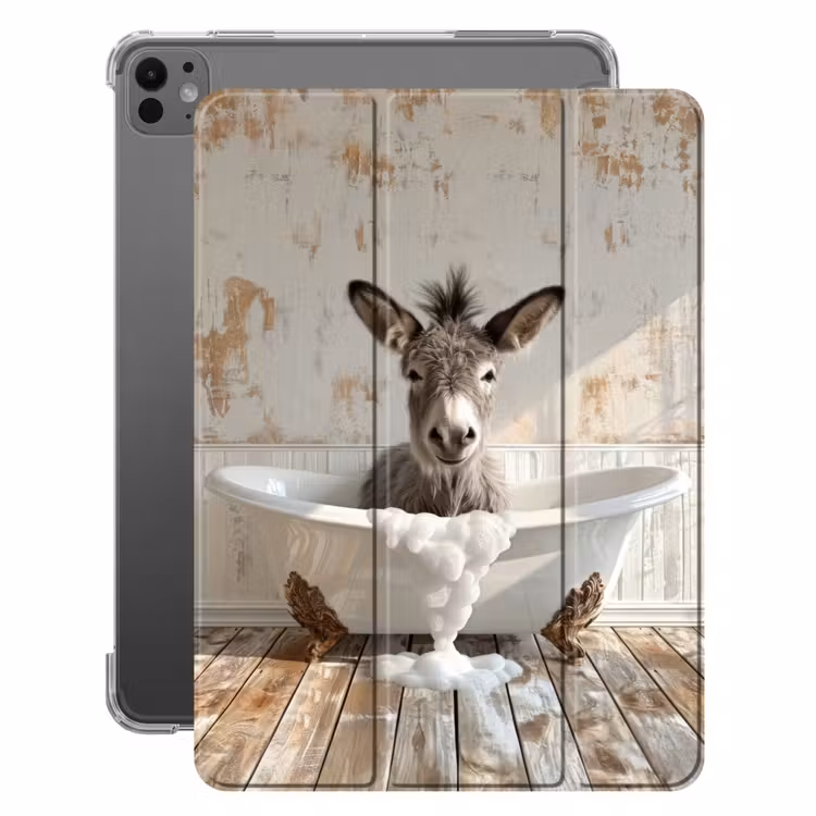 iPad-Hülle - Esel - Tiere - Badewanne - Schaumstoff — 1