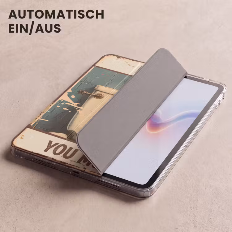 iPad-Hülle - Katze - Vintage - Schwarz - Zitat - Flush you must — 5