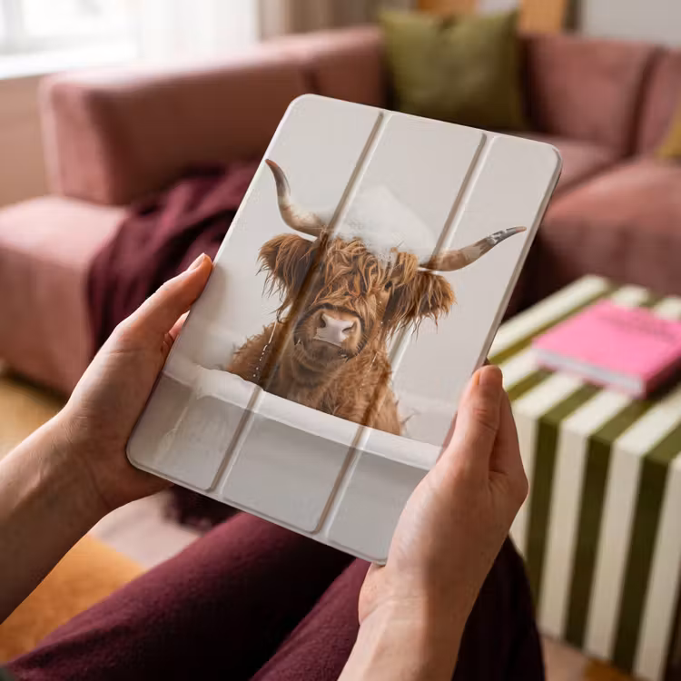 iPad-Hülle - Schottischer Highlander - Bad - Kuh - Tiere - Schaumstoff — 4