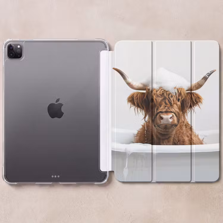 iPad-Hülle - Schottischer Highlander - Bad - Kuh - Tiere - Schaumstoff — 6