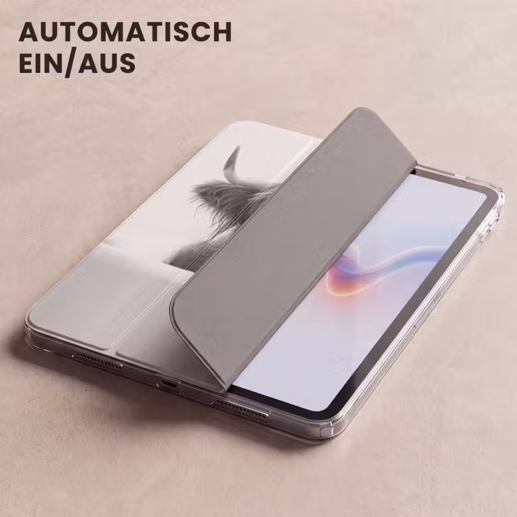 iPad-Hülle - Schottischer Highlander - Kuh - Bad - Schwarz und weiß — 5
