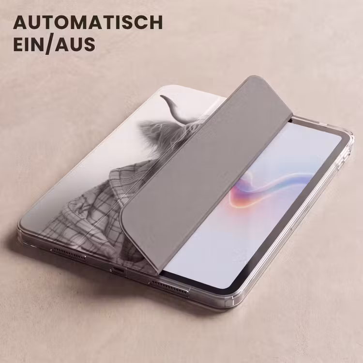 iPad-Hülle - Schottischer Highlander - Kuh - Bademantel - Schwarz und weiß — 5