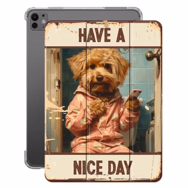 iPad-Hülle - Zitate - Hund - Schönen Tag noch - Vintage - Sprichwort — 1