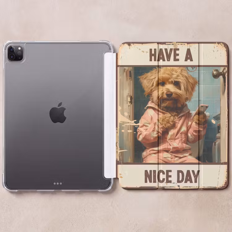 iPad-Hülle - Zitate - Hund - Schönen Tag noch - Vintage - Sprichwort — 6