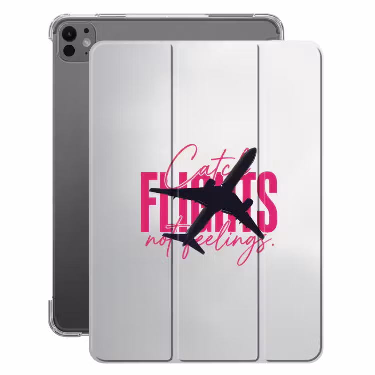 iPad-Hülle - Flüge fangen, nicht Gefühle - Flugzeug - Pink — 1