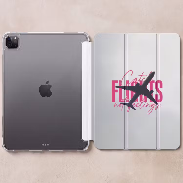 iPad-Hülle - Flüge fangen, nicht Gefühle - Flugzeug - Pink — 6
