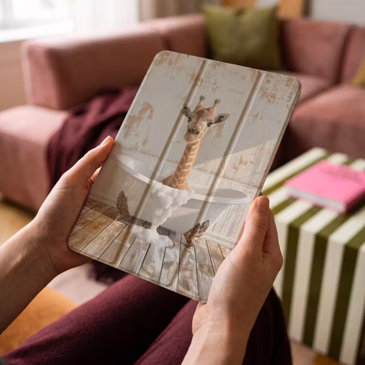 iPad-Hülle - Giraffe - Badewanne - Vintage - Tiere — 4