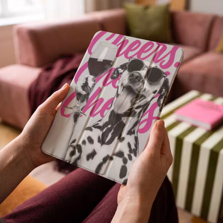 iPad-Hülle - Prost - Hund - Rosa - Wein — 4
