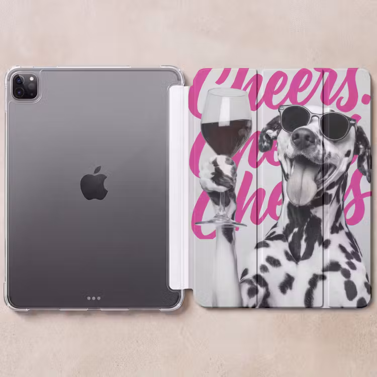 iPad-Hülle - Prost - Hund - Rosa - Wein — 6