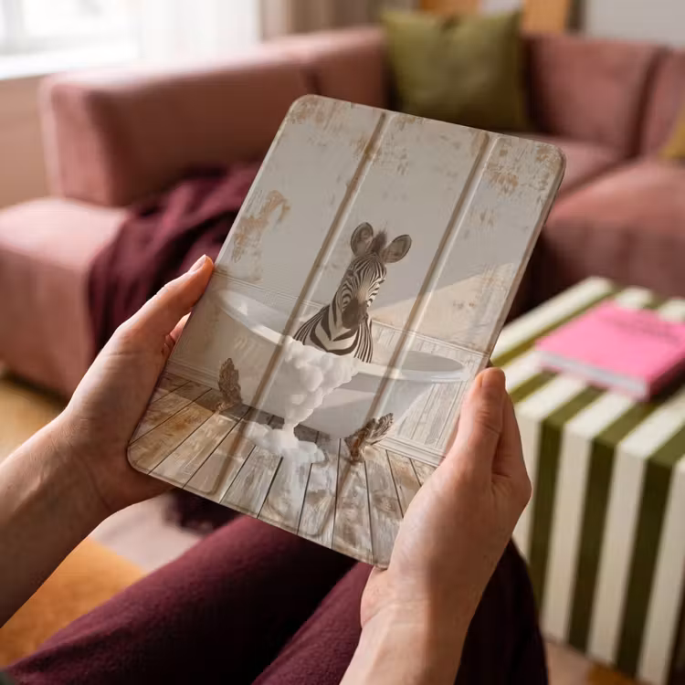 iPad-Hülle - Vintage - Zebra - Wilde Tiere - Badewanne — 4