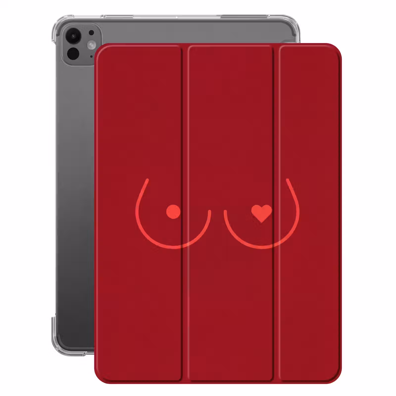 iPad-Hülle - Minimalistisch - Linien-Illustration - Rot — 1
