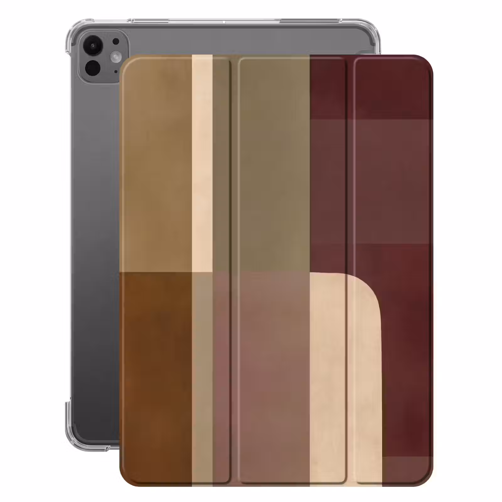 iPad-Hülle - Unis - Abstrakt - Bordeaux - Linien — 1