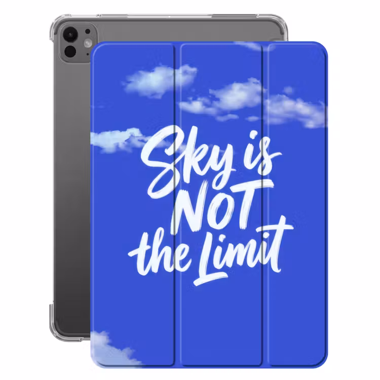 iPad-Hülle - Der Himmel ist nicht die Grenze - Blauer Himmel - Wolken — 1