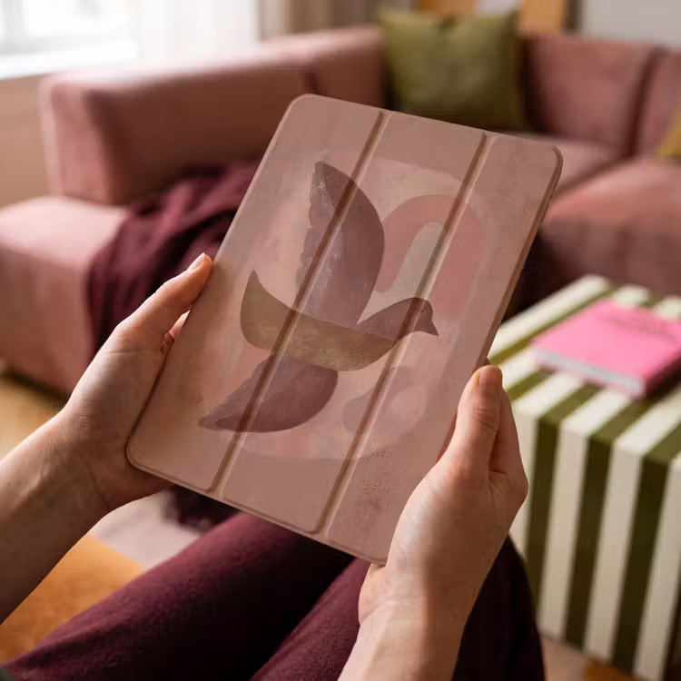 iPad-Hülle - Illustration - Vögel - Abstrakt - Rosa — 4