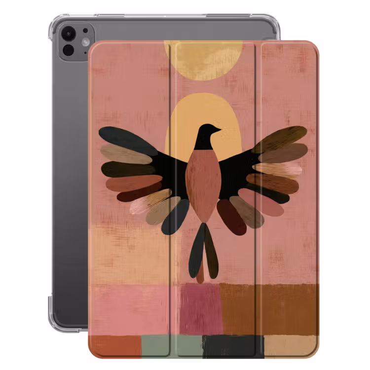 iPad-Hülle - Illustration - Vogel - Ebenen - Farbenfroh — 1