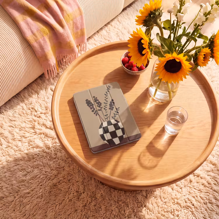 iPad-Hülle - Minimalistisch - Vase - Blumen - Braun — 2