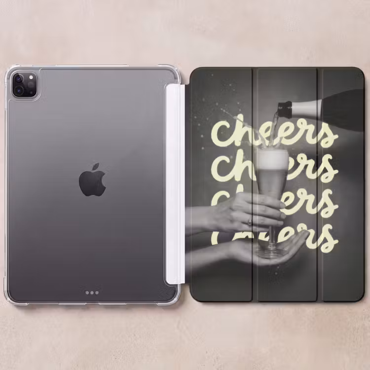 iPad-Hülle - Prost - Wein - Schwarz - Weiß — 6