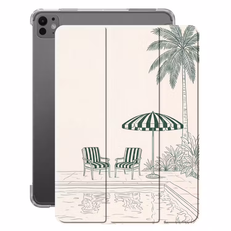 iPad-Hülle - Terrasse - Illustration - Grün — 1